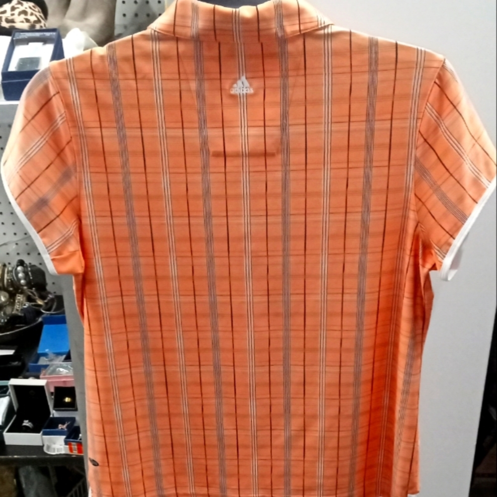 Adidas Plaid climax cool women's golf shirt size large